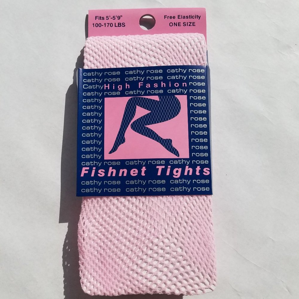 Summer Pink Fishnets tights one size new